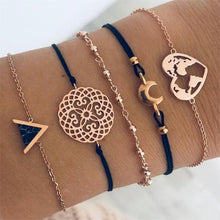 Load image into Gallery viewer, Female Boho Map Heart Bracelet Set