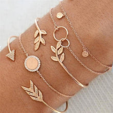 Load image into Gallery viewer, Female Boho Map Heart Bracelet Set