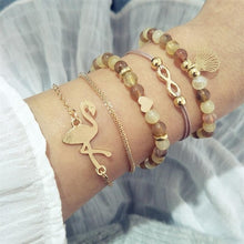 Load image into Gallery viewer, Female Boho Map Heart Bracelet Set