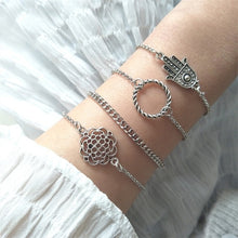 Load image into Gallery viewer, Female Boho Map Heart Bracelet Set