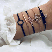 Load image into Gallery viewer, Female Boho Map Heart Bracelet Set
