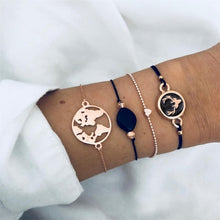 Load image into Gallery viewer, Female Boho Map Heart Bracelet Set