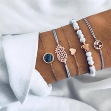 Load image into Gallery viewer, Female Boho Map Heart Bracelet Set