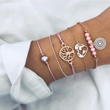 Load image into Gallery viewer, Boho Rose Map Bracelets