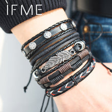 Load image into Gallery viewer, IF ME Vintage Leather Bracelet